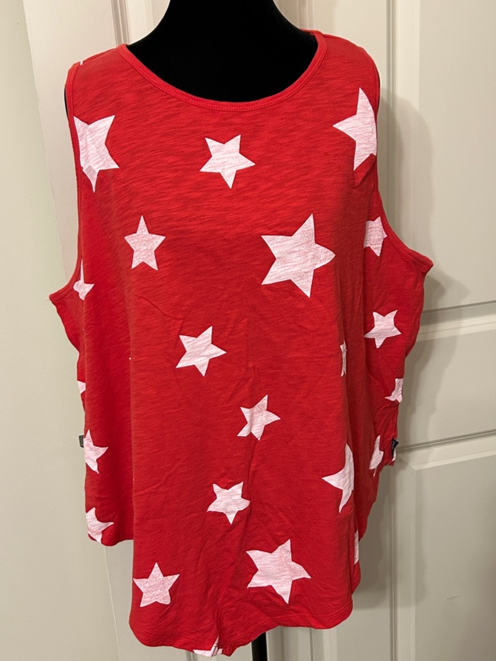 Wranglers Retro Red Star Tank with Bandanna Hem